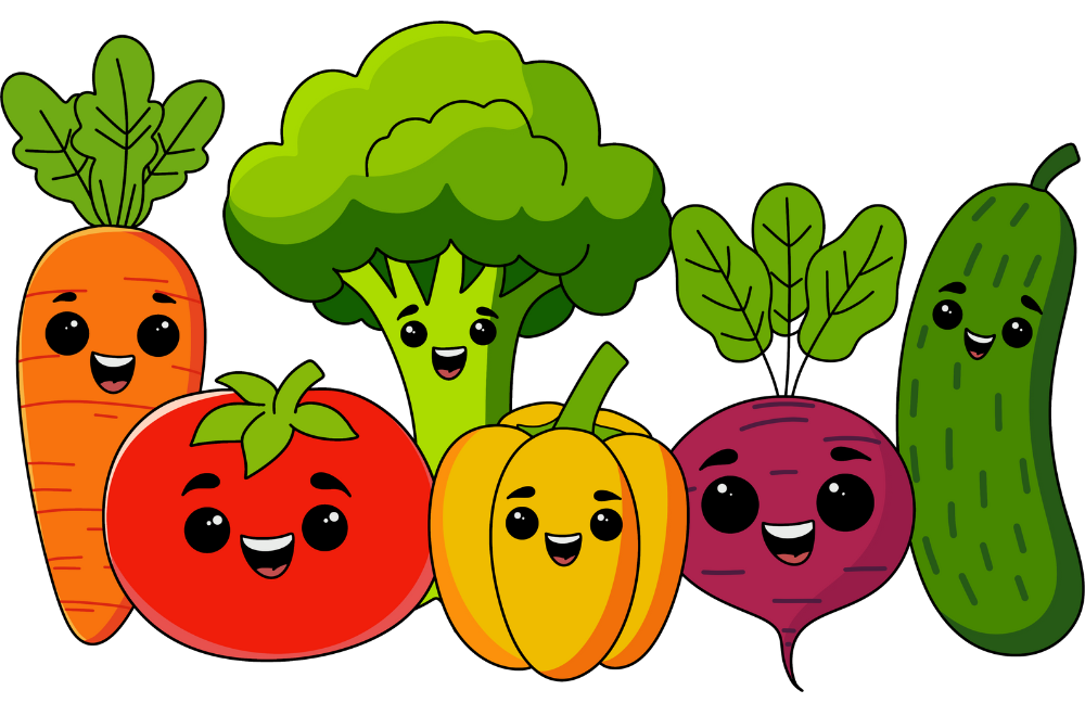 Cute Vegetables Plateau ELC